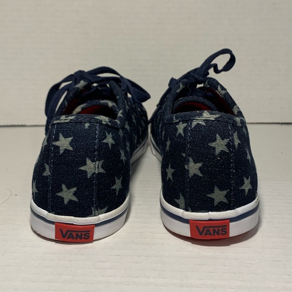 Vans Authentic Low Stars Blue Grey Sneakers Woman’s 9 - Picture 6 of 13